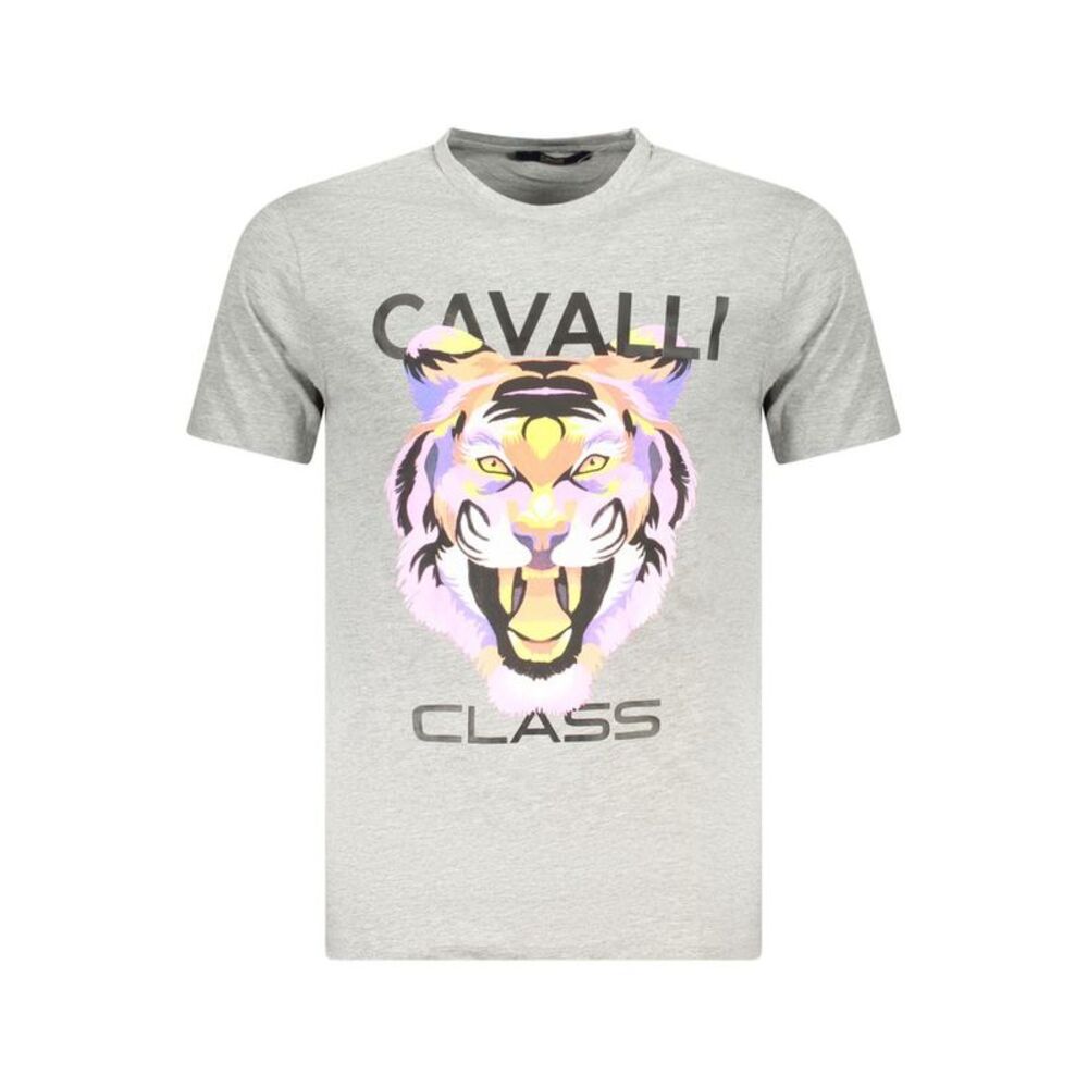 Cavalli Class Grigio Cotton Men Men's T-Shirt